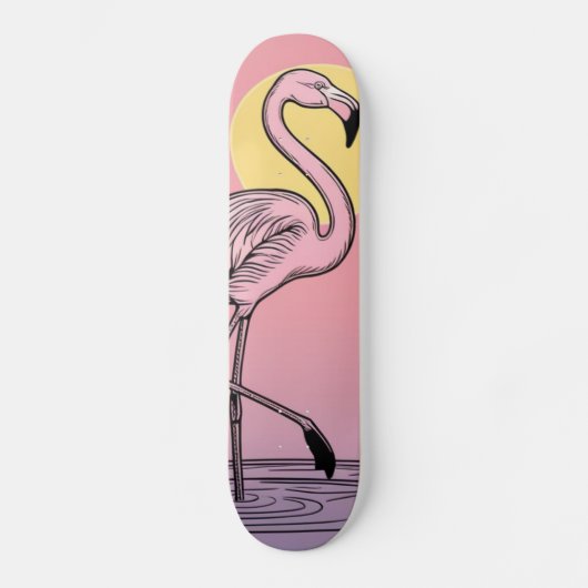 Flamingo Skateboard (Vorderseite)