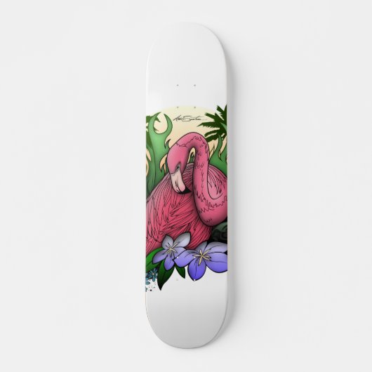 Flamingo Skateboard (Vorne)