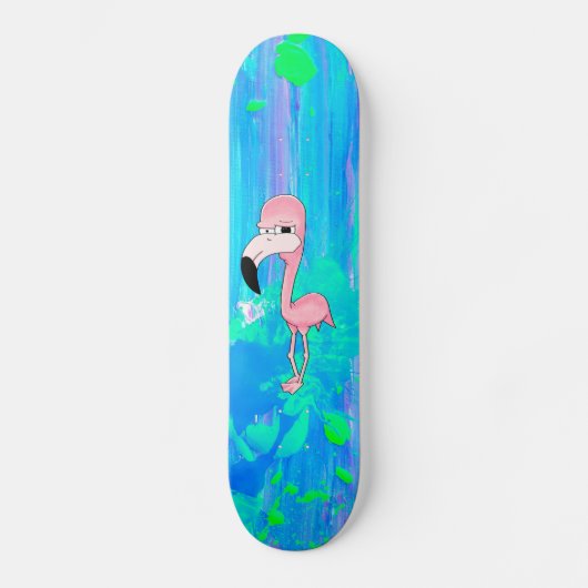 Flamingo Skateboard (Vorderseite)