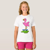 Flamingo Skater Skateboard T-Shirt (Vorne ganz)