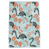 Flamingo-Skelett Boo-Halloweens | Mittlere Geschenktüte (Rückseite)