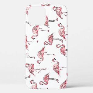 Flamingo Sketch: Tropisches Vintages Muster. Case-Mate iPhone Hülle
