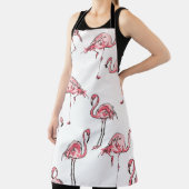 Flamingo Sketch: Tropisches Vintages Muster. Schürze (InSitu)