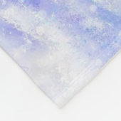 Flamingo Skier Baby Fleece Blanket (Ecke)