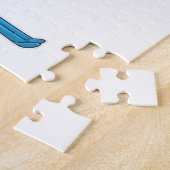 Flamingo Skier Ski Puzzle (Seite)