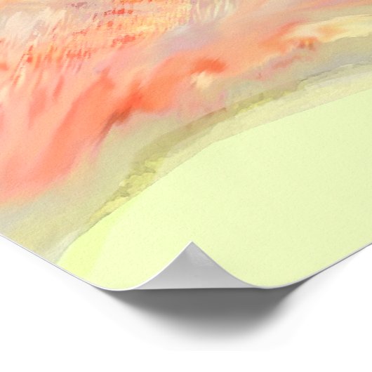 Flamingo-Skizze Poster (Ecke)