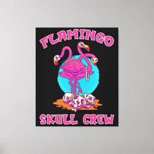 Flamingo Skull Crew Halloween Flamingo Lovers Leinwanddruck