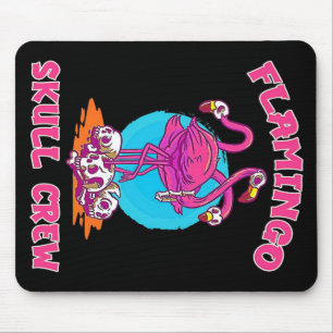 Flamingo Skull Crew Halloween Flamingo Lovers Mousepad