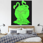 Flamingo Skull Halloween | Geschenk für Flamingo L Leinwanddruck (Insitu (Schlafzimmer))