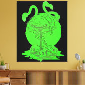 Flamingo Skull Halloween | Geschenk für Flamingo L Leinwanddruck (Insitu (Wohnzimmer))