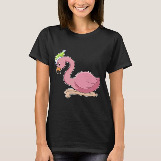 Flamingo Sleeping Nightcap T-Shirt (Vorderseite)