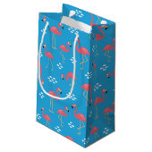Flamingo Small Gift Bag Kleine Geschenktüte (Rückseite Schrägansicht)