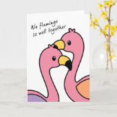 Flamingo So gut Jubiläum/Liebe-Karte Karte (Gelbe Blume)
