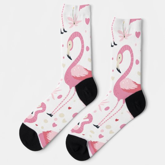 Flamingo Socken (Linkes Detail)