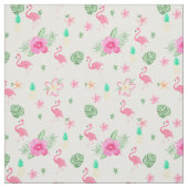 Flamingo-Sommer-Blumen des Watercolor rosa Stoff (Muster)