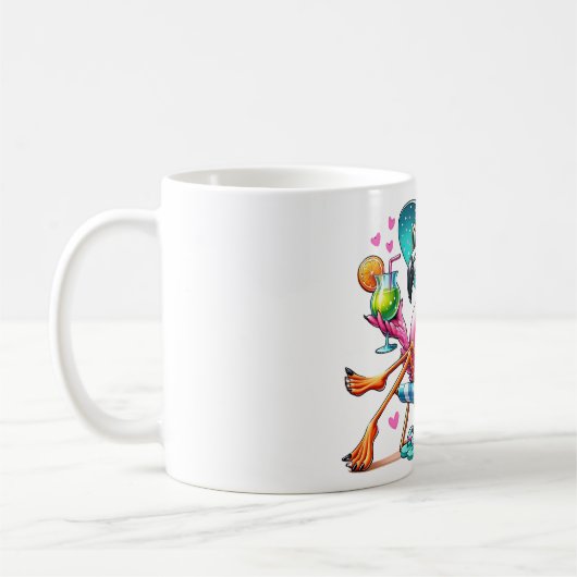 Flamingo Sommer cool Kaffeetasse (Links)
