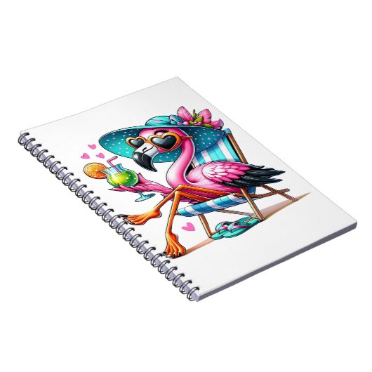 Flamingo Sommer cool Notizblock (Rechte Seite)