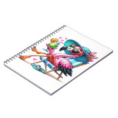 Flamingo Sommer cool Notizblock (Linke Seite)