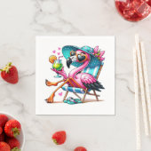 Flamingo Sommer cool Serviette (Beispiel)