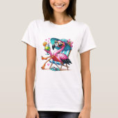 Flamingo Sommer cool T-Shirt (Vorderseite)