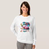 Flamingo Sommer cool T-Shirt (Vorne ganz)
