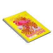 Flamingo Sommer Gelb Notizblock (Rechte Seite)