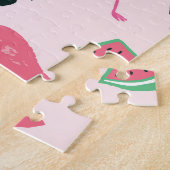 Flamingo Sommer: Lebhaftes Vogelmuster Puzzle (Seite)