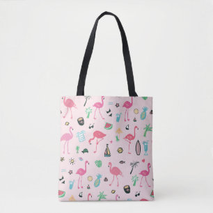 Flamingo Sommer: Lebhaftes Vogelmuster Tasche