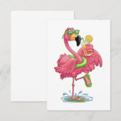 Flamingo Sommerurlaub Dankeskarte (Vorne/Hinten)