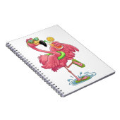 Flamingo Sommerurlaub Notizblock (Rechte Seite)