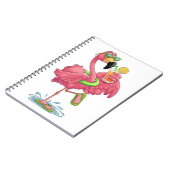 Flamingo Sommerurlaub Notizblock (Linke Seite)