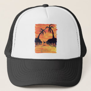 Flamingo Sonnenuntergang Truckerkappe