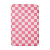 Flamingo sorbet checkerboard pattern badematte (Vorderseite Vertikal)