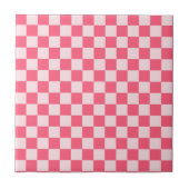 Flamingo sorbet checkerboard pattern fliese (Vorderseite)