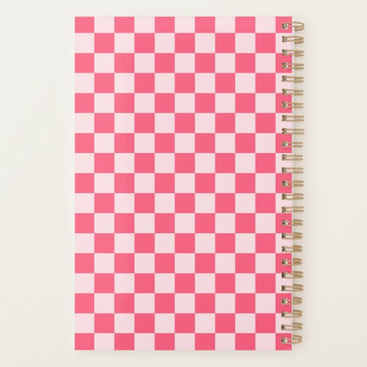 Flamingo sorbet checkerboard pattern planer (Rückseite)