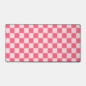 Flamingo sorbet checkerboard pattern schreibtischunterlage (Vorderseite)