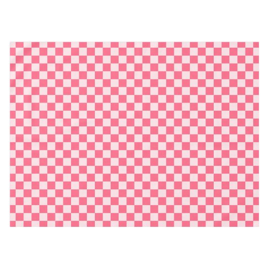 Flamingo-Sorbet-Schachbrettmuster Tischdecke (Vorderseite (Horizontal))