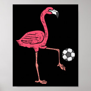 Flamingo spielt Fußball Fußballspieler Männer, Fra Poster