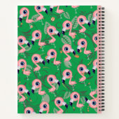 Flamingo Spiral-Komposition Notizblock (Rückseite)