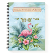 Flamingo Spiral Notebook mit individuellem Angebot