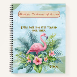 Flamingo Spiral Notebook mit individuellem Angebot Notizblock