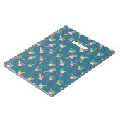 Flamingo Spiral Notebook mit tropischem Muster Notizblock (Linke Seite)