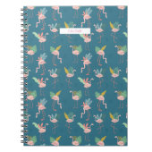 Flamingo Spiral Notebook mit tropischem Muster Notizblock (Vorderseite)