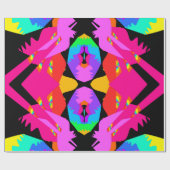 Flamingo Splash Fraktal Gift Wrap Geschenkpapier (Flach)
