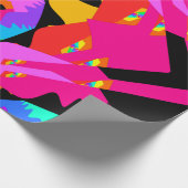 Flamingo Splash Fraktal Gift Wrap Geschenkpapier (Ecke)