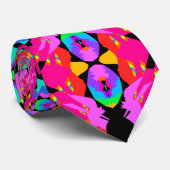 Flamingo-Spritzen-Fraktal-Krawatte Krawatte (Gerollt)
