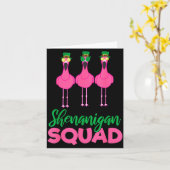Flamingo Squad Funny Lucky St Patricks Day 2020 Te Karte (Gelbe Blume)