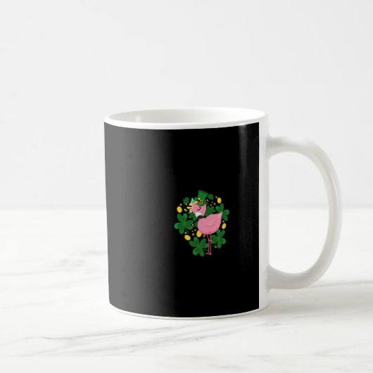 Flamingo St Patrick Day Fun Pink Bird Lover Gift1 Kaffeetasse (Rechts)