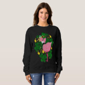 Flamingo St Patrick Day Pink Bird Sweatshirt (Vorne ganz)