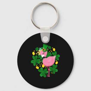 Flamingo St. Patrick's Day Lustiges Nk-Vogelliebha Schlüsselanhänger